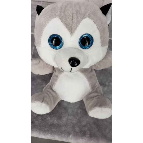 Peek A Boo Toys Dog Wolf Coyote Puppy Gray 11" Plush Stuffed Animal Toy - Picture 6 of 7